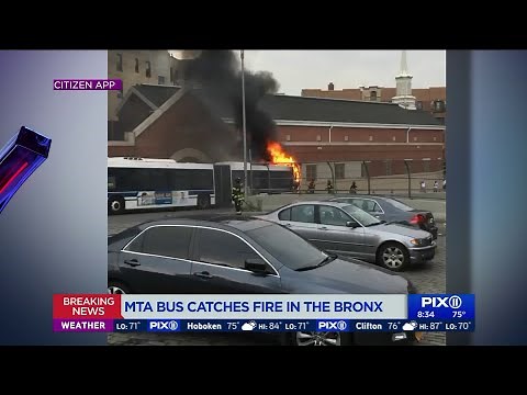 MTA bus catches fire in the Bronx