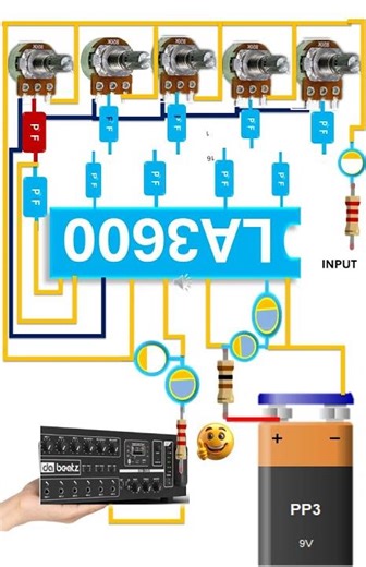LA3600ic 5 band equalizer diagram#electronic