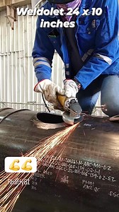 Fit -up weldolet 24 x 10 inches #steel #pipe #fabrication | Rhaffy Pansoy