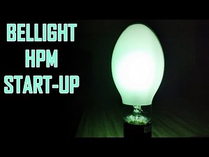 BELLIGHT Mercury Vapor lamp START-UP in the DARK (HPM)