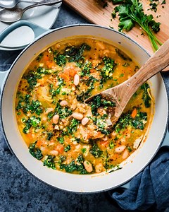 Creamy White Bean Soup with Kale