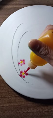 Classic Flower Design On Plate