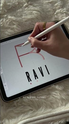 Design a Stunning RAVI Name Logo with Procreate #letterlogo #tattooideas