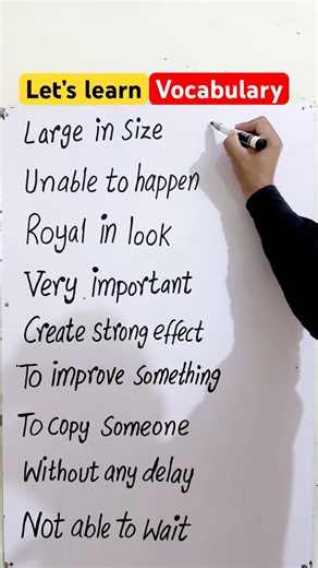 Let’s learn English Vocabulary
