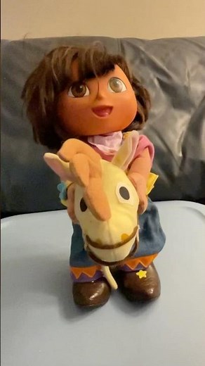 Cowgirl Dora Interactive Doll In Western Outfit Riding Her Plush Stick Horse Pinto 2002