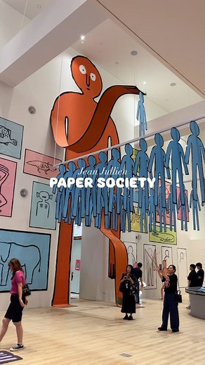 Inkygoodness® on Instagram: "Incredible! 'Paper Society' by @jean_jullien now on display in Seoul, Korea 🙌🏻👀 Paper Society is the last chapter of the Paper People project and gathers many characters and elements from the previous installments. From Nantes to Tokyo to Paris and Clohars Carnoet, they have travelled and seen many things to finally decide to settle down. The show is divided into three sections: a factory, a snake room and a city. "I want to thank all the people that worked so har