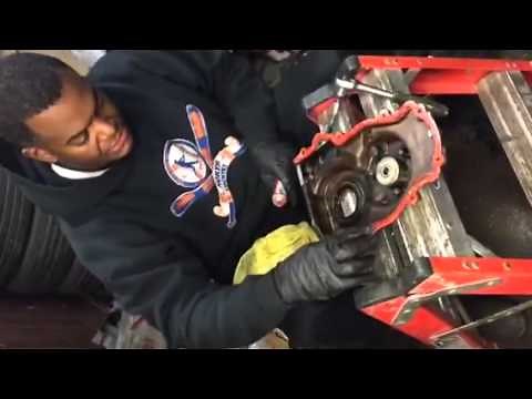 2007 cadillac escalde changing oil pump ,, cambiando Bomb