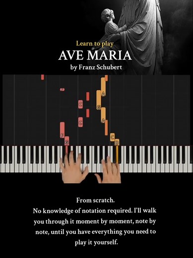 Part 1 Piano Tutorial: Ave Maria by Franz Schubert #PianoTutorial, #se...