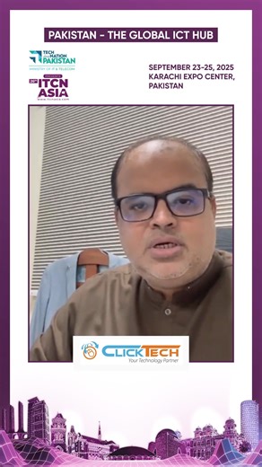 Get a glimpse of how Clicktech Solutions is transforming technology this September at ITCN Asia 2025!  Karachi Expo Centre  23–25 September 2025  Register now: https://itcnasia.com/karachi/register/ Muhammad Umair Nizam| Ministry Of IT & Telecom | Special Investment Facilitation Council - SIFC| Pakistan Software Export Board| Pakistan Software Houses Association| Tech Destination Pakistan| #ITCNAsia #ItcnAsiaKarachi #ItcnAsia2025 | ITCN Asia | Facebook