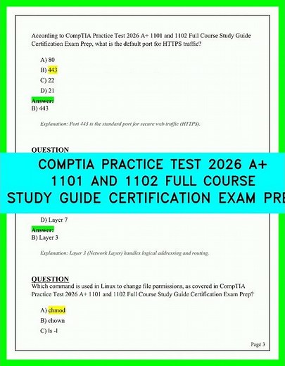COMPTIA PRACTICE TEST 2026 A+ 1101 AND 1102 FULL COURSE STUDY GUIDE CERTIFICATION EXAM PREP VIDEO