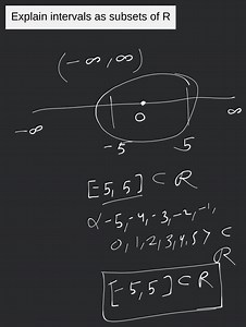 Explain intervals as subsets of R... | Filo