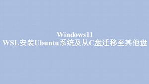 [WSL2教程] Windows11 安装WSL2