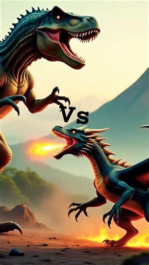 🐲Dragon vs 🦕Dinosaur fight scene movie scene #dragon #dinosaur #fight #shorts