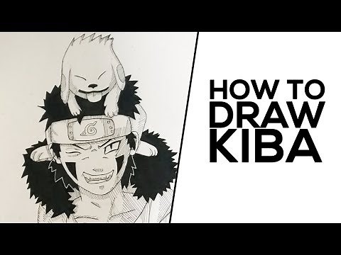 How to Draw Kiba Inuzuka from Naruto Shippuden! | Step by Step Tutorial