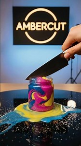 Cutting Colorful Slime with a