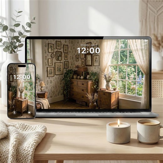 Cozy Cottage Window Wallpaper Bundle – Minimal Aesthetic Interior Backgrounds | Iphone, Android, Desktop, Tablet & TV | 4K All Devices Pack - Etsy