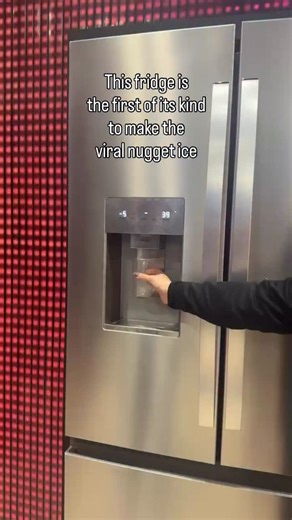 Are you team nugget ice or team cubed ice? This fridge from Whirlpool is the first of its kind to bet on the continued popularity of small, chewable ice. Previously, you could only get this ice shape from a dedicated ice maker. Video: @nicole_papantoniou @evableyer | Good Housekeeping