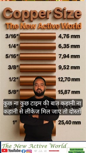 Get the exact *Copper Pipe Sizes* in inches and mm! A must-have reference for *AC technicians, plumbers, HVAC students & DIY lovers*. ✅ Precision • ✅ Practical • ✅ Professional 🔔 Follow 👉 @TheNewActiveWorld 📲 YouTube | Instagram | Threads *Save & share with every technician you know!* #TechSeSeekho #TheNewActiveWorld #CopperPipe #PipeSizeChart #TheNewActiveWorld #HVACTips #ACTechnician #PlumbingTools #DIYTech #EngineeringBasics #PipeFittings #DailyTechDose #ReelsViral #YTShorts #FacebookReels