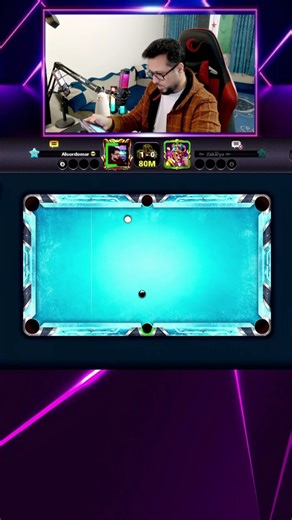 تريك شوت 25 ضربة طاولة الجليد 80 مليون لعبة بلياردو 8 Ball Pool #8ballpool #aloordomar#gaming #live