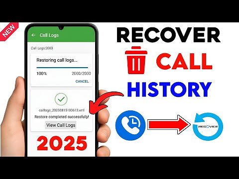 How to Recover Deleted Call History 2025 | New Update