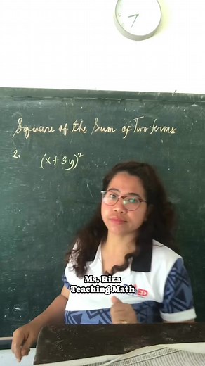 27K views · 963 reactions | Ex.2 Square of the sum of two terms. | Ms. Riza Teaching Math | Facebook