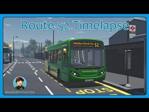 Route 52 Timelapse - The Dull Bus Company | Croydon Route Timelapses