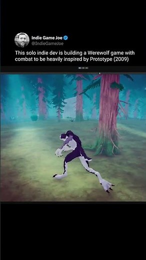 This indie dev is building a Werewolf game with combat to be heavily inspired by Prototype (2009)
