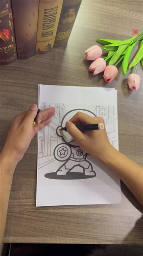 One stroke of color! Super smooth marker, drawing novice can draw texture!#Marker #markerart #markerillustration #DIYart #doodlemarkers #Coloringmagic