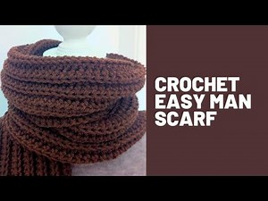 CROCHET EASY MAN SCARF TUTORIAL FOR BEGINNERS DIY | How To Crochet The Heritage Scarf & Free Pattern