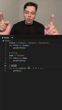 APLICANDO O FOR IN RANGE COM PYTHON