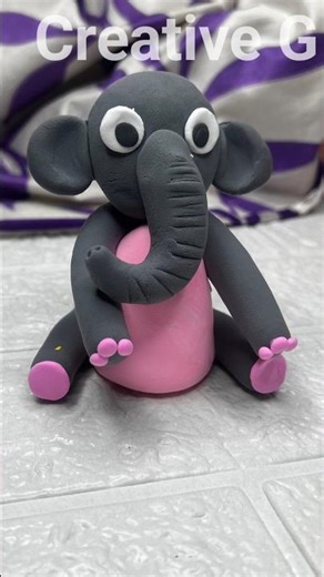 Adorable Clay Baby Elephant Comes to Life#shorts #clay #elephant