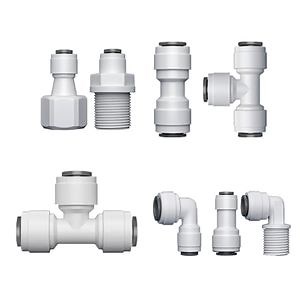 [Hot Item] 1/4 Inch Flexible Pipe Joint RO Quick Connector Water Filter Joint Accessories Hose Joint Pipeline Connector