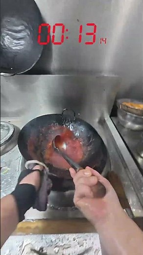 42 Seconds to Cook Sweet and Sour Pork | Quick & Classic Chinese Dish