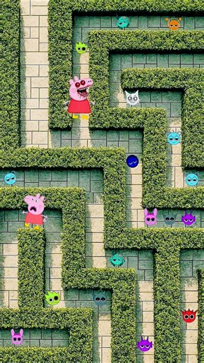 Peppa Pig Eats Only All Sprunki In Labyrinth #sprunki #animation