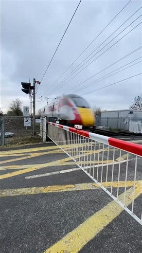 LNER Azuma Class 800 Passing Balne LC At Speed
