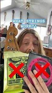 Long Scale Strings, Short scale bass? #fender #notaluthier #tips #vintage #bass #mustang #shortscale