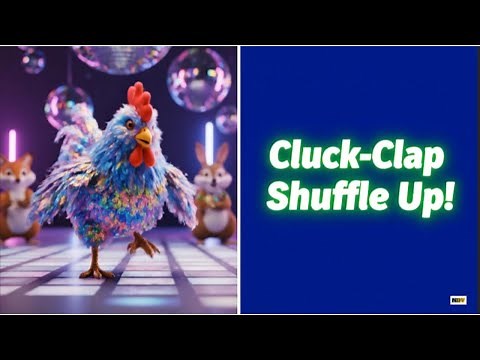 Funky Chicken Shuffle 🐔✨ | Disco Dance Cartoon Music Video