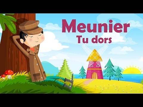 Meunier tu dors ton moulin va trop vite - French Nursery Rhyme for kids and babies (with lyrics)