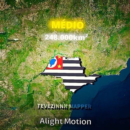 Todos os estados BR por extensão: • #mapper #geographythroughmaps #mapping #edit #geografia #shorts