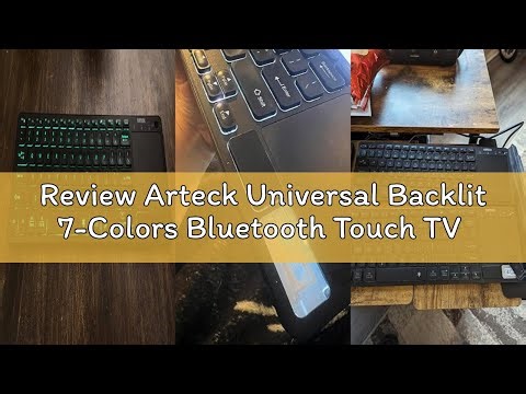 Review Arteck Universal Backlit 7-Colors Bluetooth Touch TV Keyboard with Easy Media Control and Bui