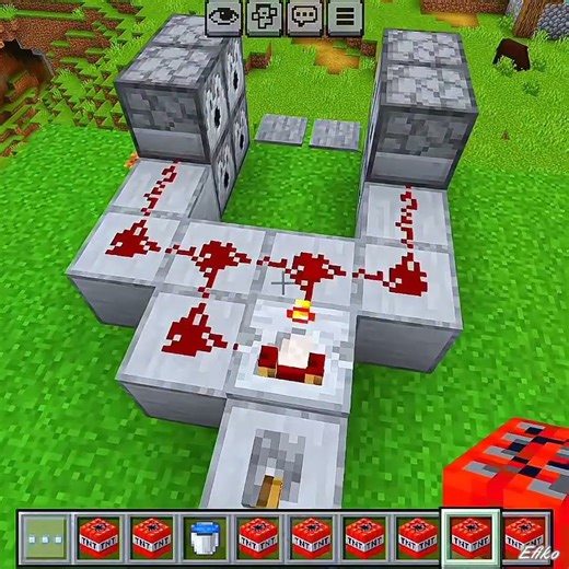 Minecraft Mega TNT Cannon 🥰🔥 #minecrafthighlights #minecraft #viral