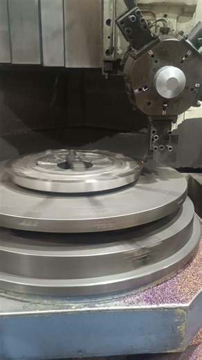 Part manufacturing on the CNC VTL Machine video