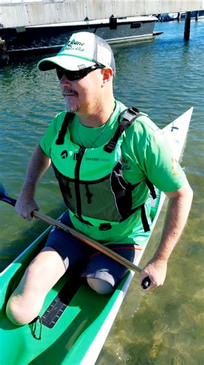 I am finishing the year with what I want to do more of in 2026. I can do wheelies in my wheelchair so let's learn to fly the ama. Thanks, @scottiebrwalton, for your friendship, laughs, and for being the feet man when we paddle. | Stumpdsince2021 | Facebook