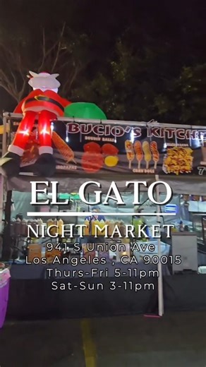 El gato nightmarket on Instagram: "El Gato Night Market is the spot to support small, local Latino-owned businesses this season! 🎄🛍️ Come grab holiday goodies, giftables, or just treat yourself to all the munchie cravings — from tacos to desserts and everything delicious in between. 🌮🍰✨ #ElGatoNightMarket #SupportLocal #LatinoOwned #HolidayGoodies #FoodieFinds"
