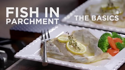 Cooking fish in parchment paper is a clean and easy way to cook fish at home. You can use any type of fish for this method and use any veggies to infuse flavor. Try this recipe for Halibut en Papillote with Lemon and White Wine. Recipe here: http://ow.ly/Nkwu30oiKeA | Blue Jean Chef