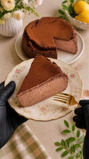 High-Protein Chocolate Cheesecake | Only 3 Ingredients! #easyrecipe