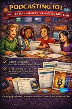 Podcasting 101 | Intro to Podcasts & Peer Feedback Mini Unit