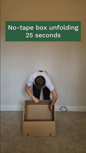25 sec to unfold a no tape moving box