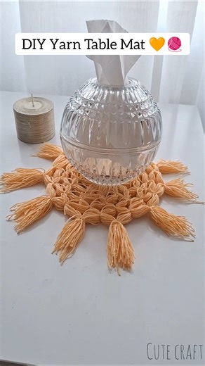 "DIY Yarn Table Mat" ✅