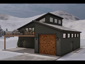 Modern 2-Story Plan with 1,688 sq.ft Garage Space | 909 sq.ft Living [Plan 2802-00133]